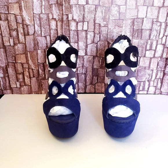 DBDK Fashion Style Suede Wedge Sandals - Picture 2 of 4